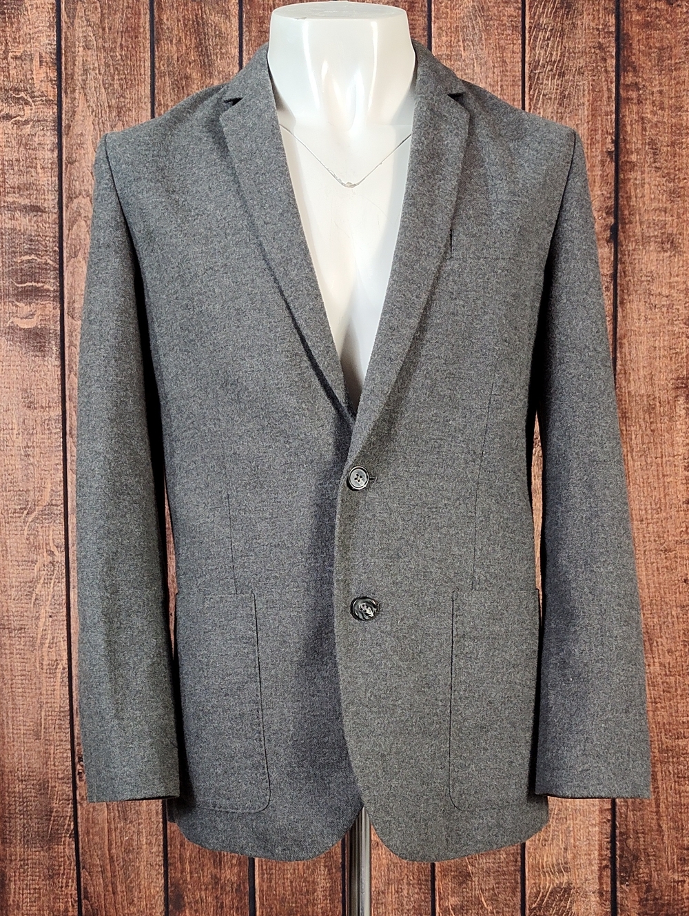 J. Crew Men's Grey Two-Button Thompson Blazer